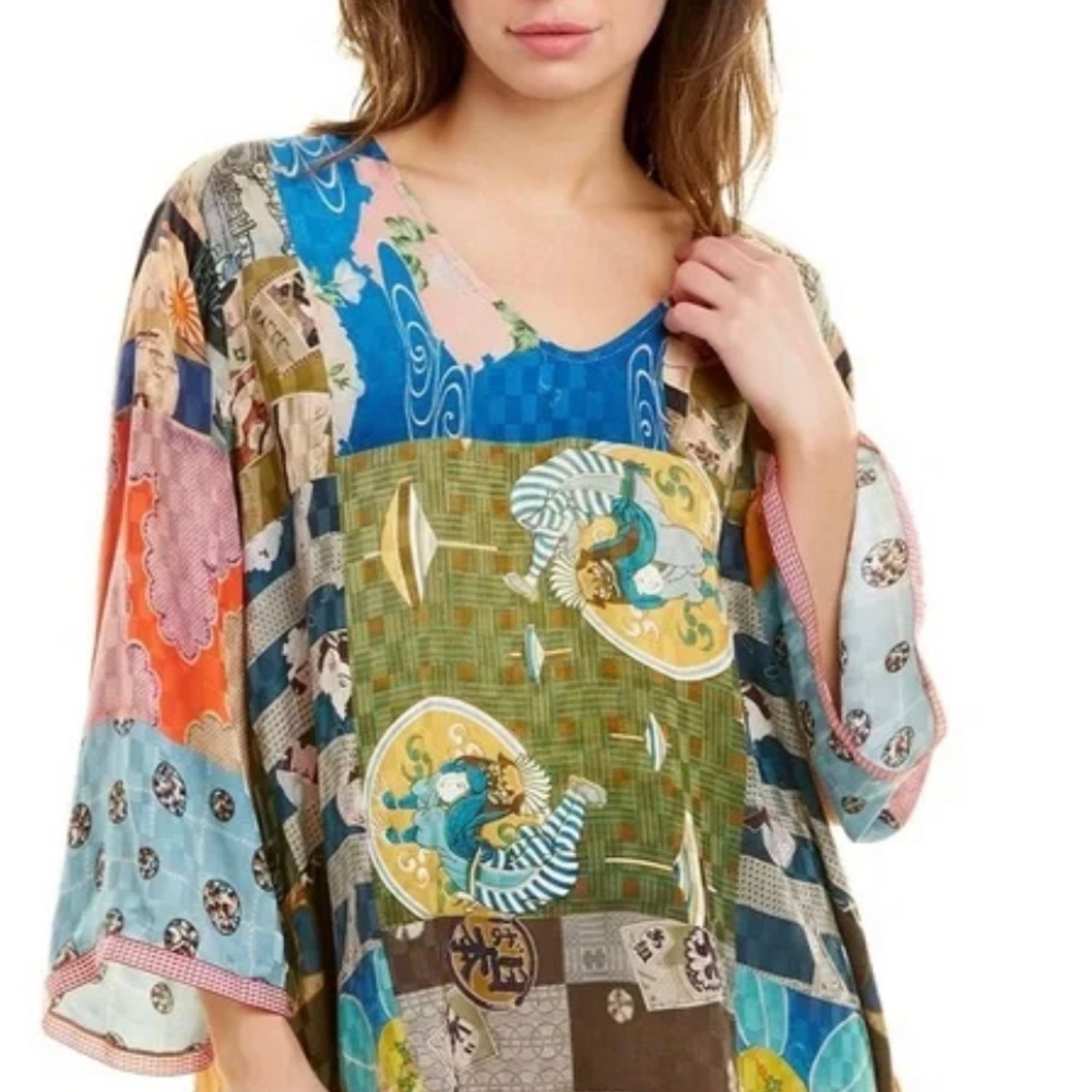 NWT‎ Johnny Was Samantha Silk Blouse!